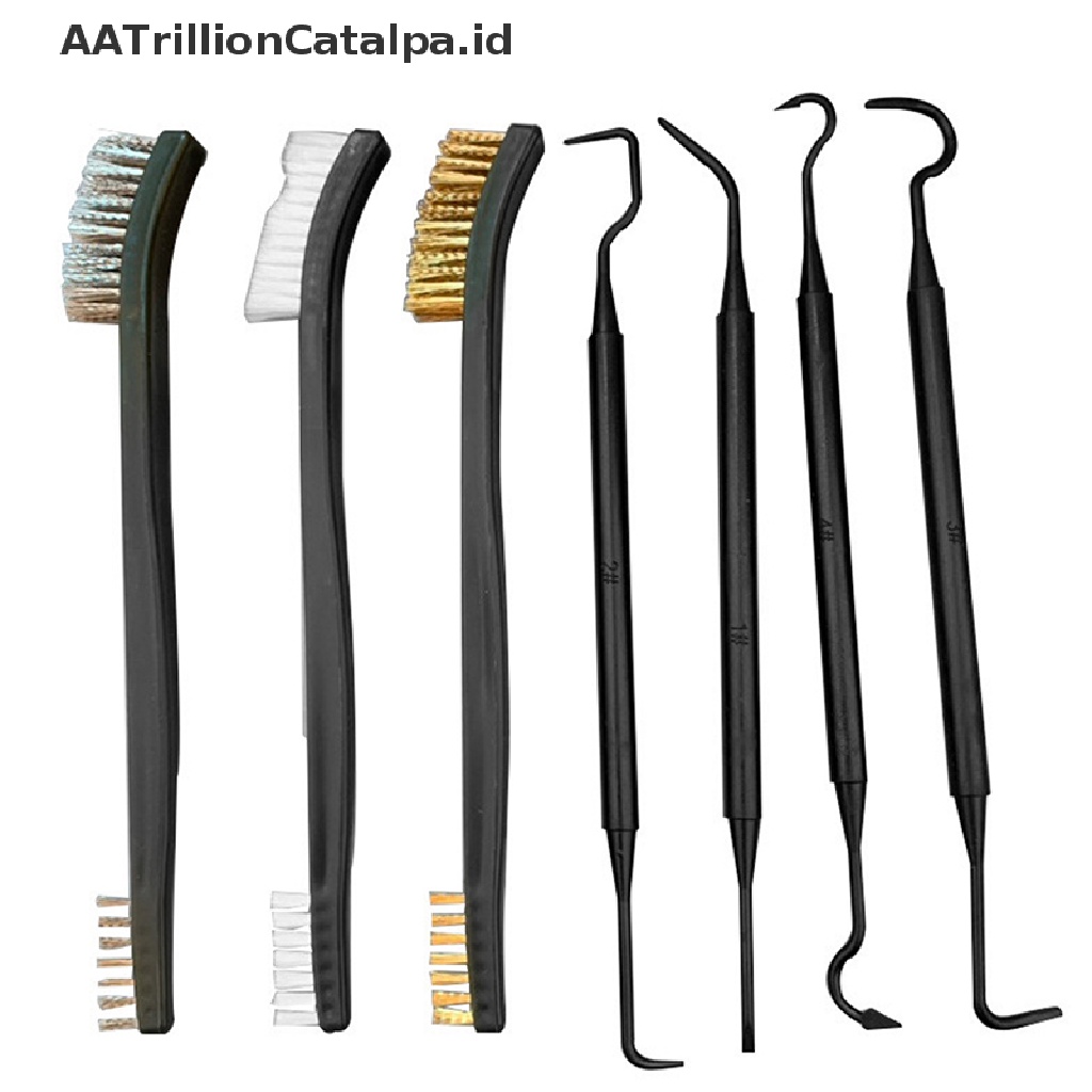 Aatrillioncatalpa 3 / 7 Pcs Sikat Pembersih Pipa Sepeda Multifungsi