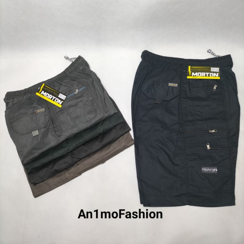 Celana Santai Pria Morton 3/4 Jumbo 60cm 5 Warna / Celana Pendek / Celana Ponggol Pria