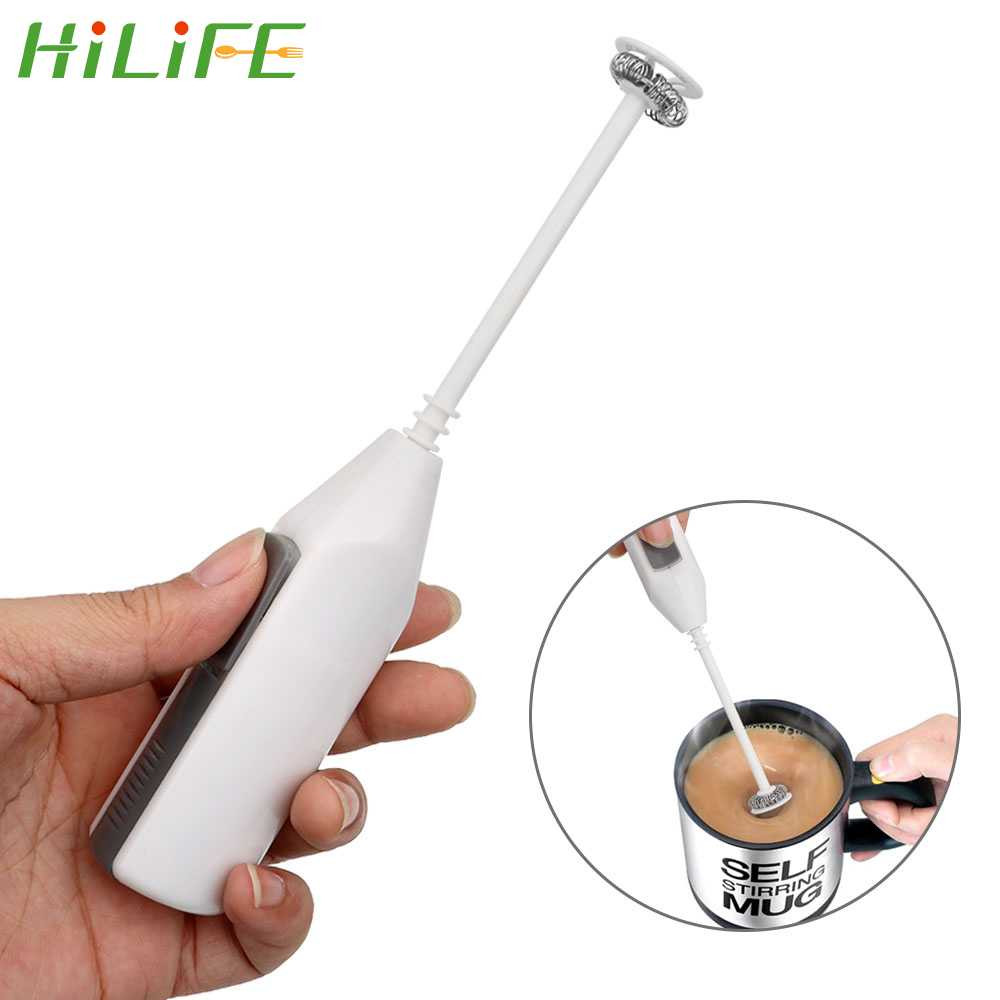 LCKMNOFFCL HILIFE Mixer Pembuih Kopi Susu Elektrik Stirrer Milk Coffee Foamer