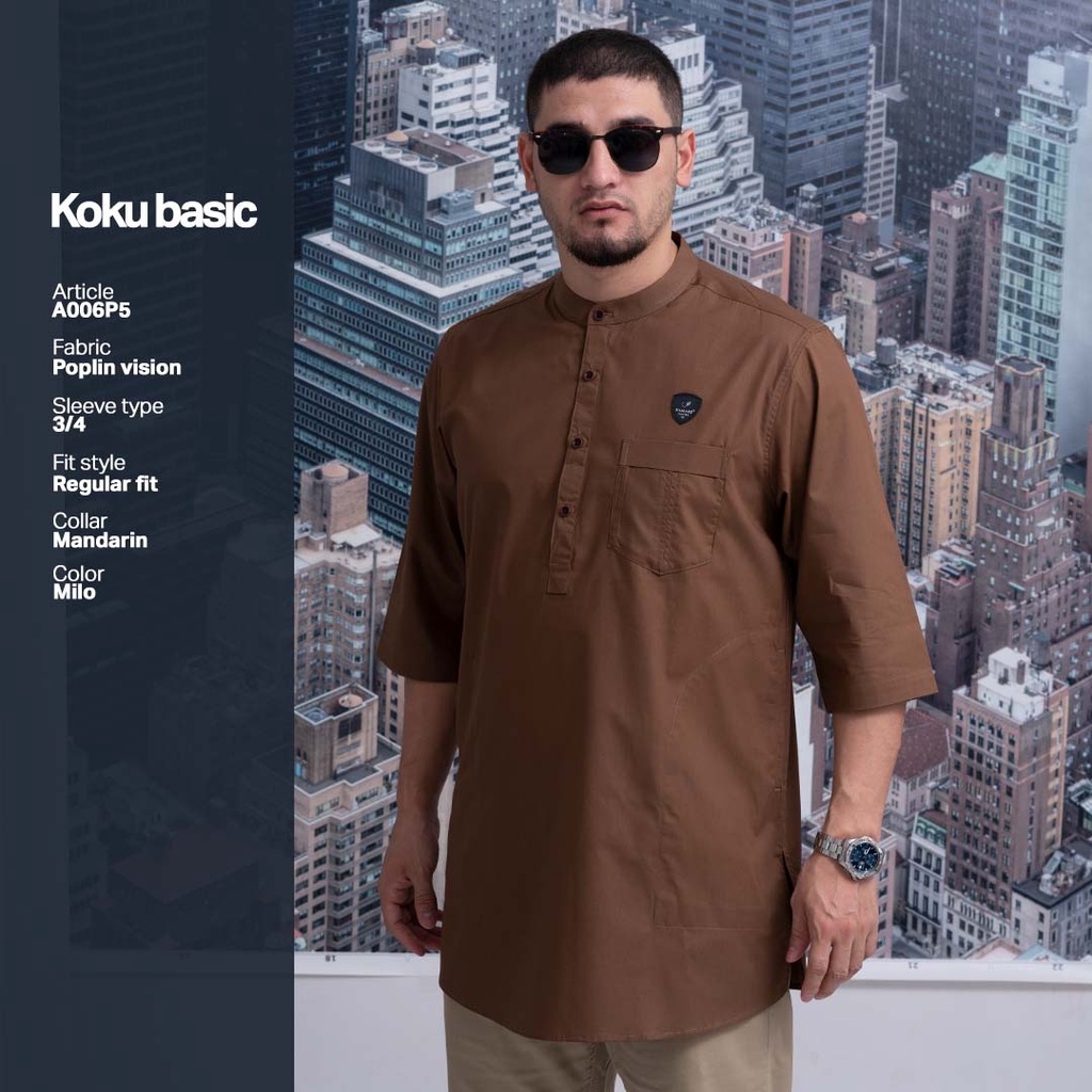Samase Koku Koko Kurta Basic Lengan 3/4 A006P5