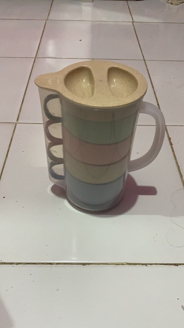 Shabby Set 4pcs Gelas + 1pcs Jug / Teko Air