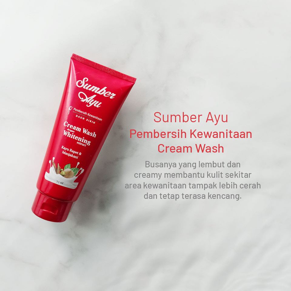 Sumber Ayu Cream Wash Whitening Extract Kayu Rapet &amp; Manjakani