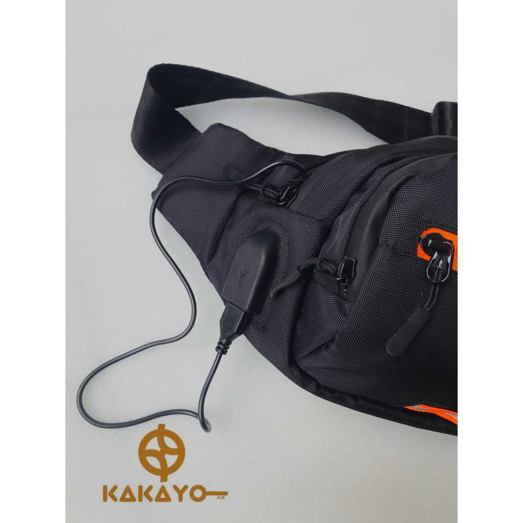 Kakayo/Tas Selempang Pria/Waist Bag Premium/Tas Pria Waterproof dengan bahan cordura bisa simpan dompet,powerbank, pakai resleting waterproff merek YKK. barang sesuai photo (jika tidak real uang di jamin kembali 100%)