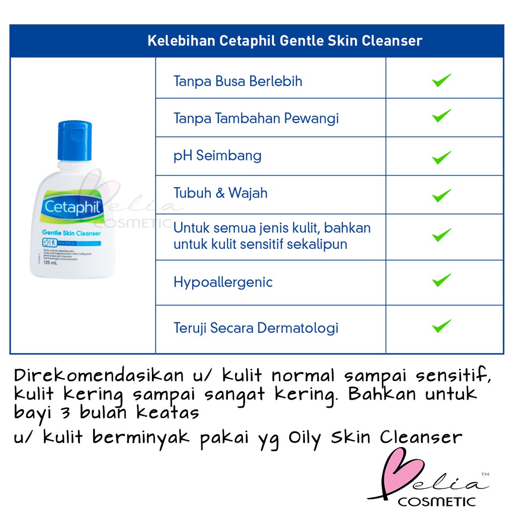 ❤ BELIA ❤ CETAPHIL 59ml 125ml 250ml 500ml 1000ml GENTLE / 125 OILY Skin Cleanser 59 500 1000