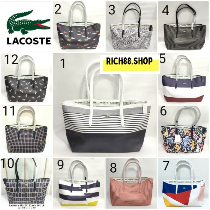 Tas Wanita Tote bag Lacoste Motif Import Premium