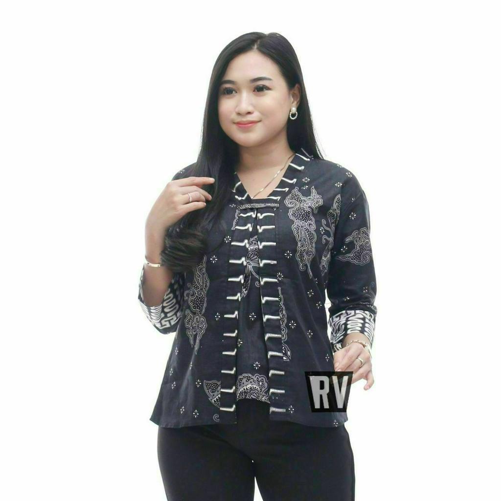 ATASAN BATIK WANITA MODERN  BAJU BATIK KANTOR WANITA BATIK SERAGAM