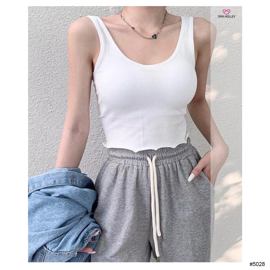 (COD) OH Fashion Bra Pakaian Wanita Tank Top Model Crop Import Fashion Korea #5028 🟠