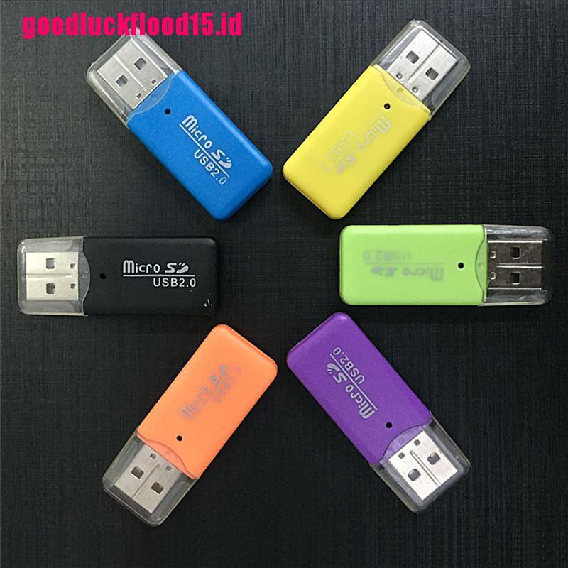 (LUCKID) Memory Card Reader Mini USB SD / MMC 480Mbps Untuk Komputer