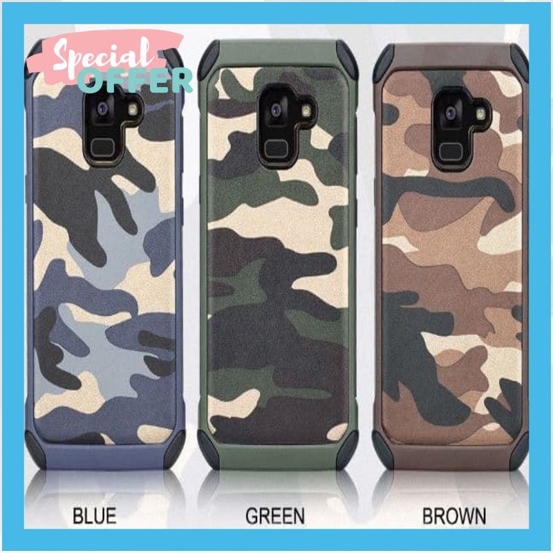 SALE Slim Army Samsung Galaxy A8 2018 - Back Case / Cover Armor /Loleng TNI