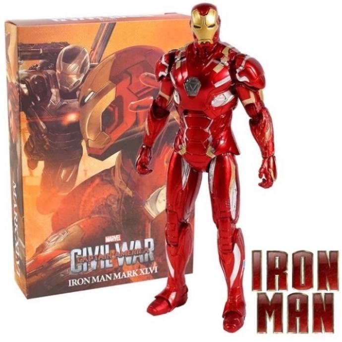 Marvel Ironman Mark 46 Civil war Action Figure with Led skala ZD Toys