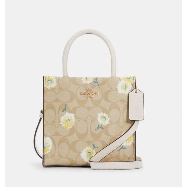 Coach Mini Cally Crossbody In Signature Canvas With Daisy Print(C3599)