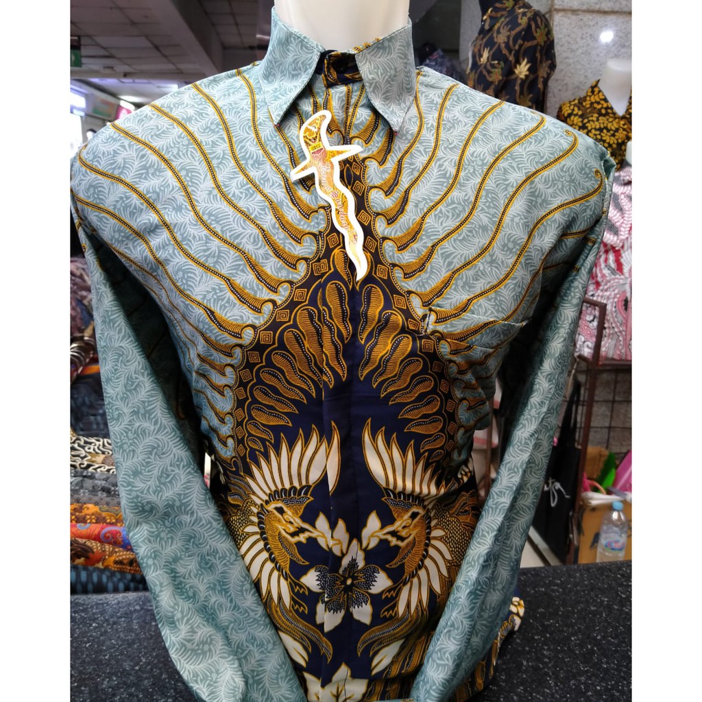 Enam Saudara Batik Lengan Panjang Garuda Biru