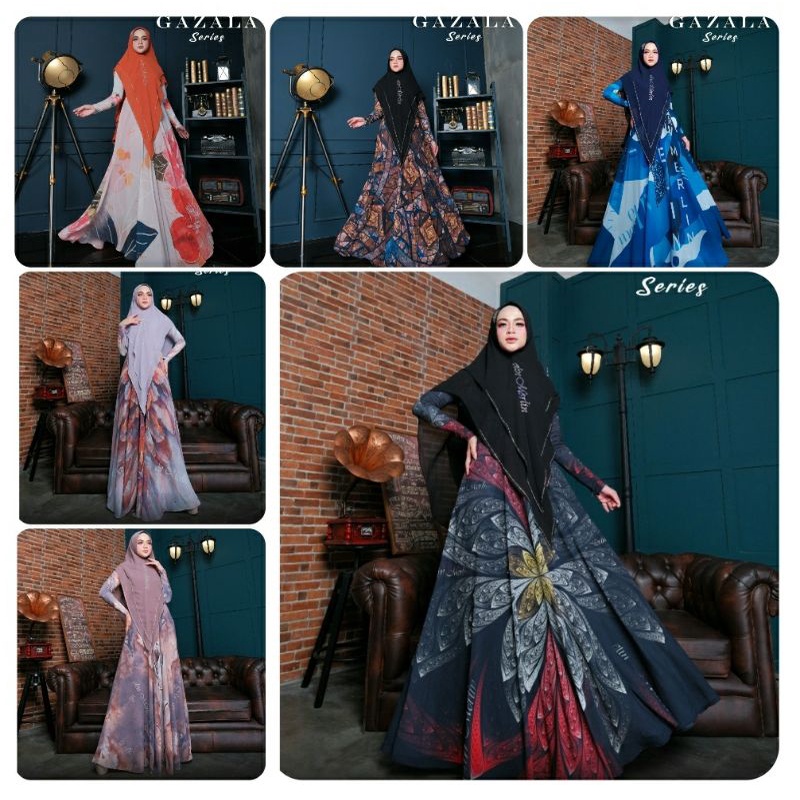 GAZALA SERIES GAMIS PREMIUM SYARI BY ELIN MERLIN ORIGINAL