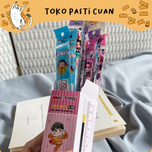 

isi pulpen pena reffil bts army korea 1 set 20 pcs keperluan sekolah anak isi bolpen lucu imut unik fancy pen bisa COD termurah import