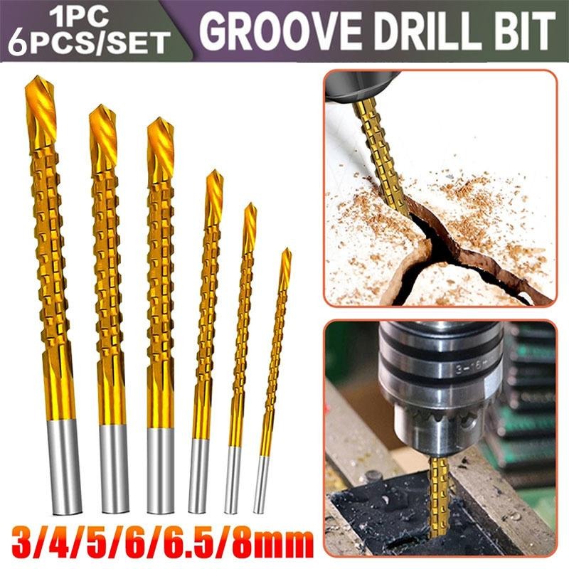 Mata Bor Potong Power Cutting hole Drill Saw HSS Steel 6 PCS Titanium