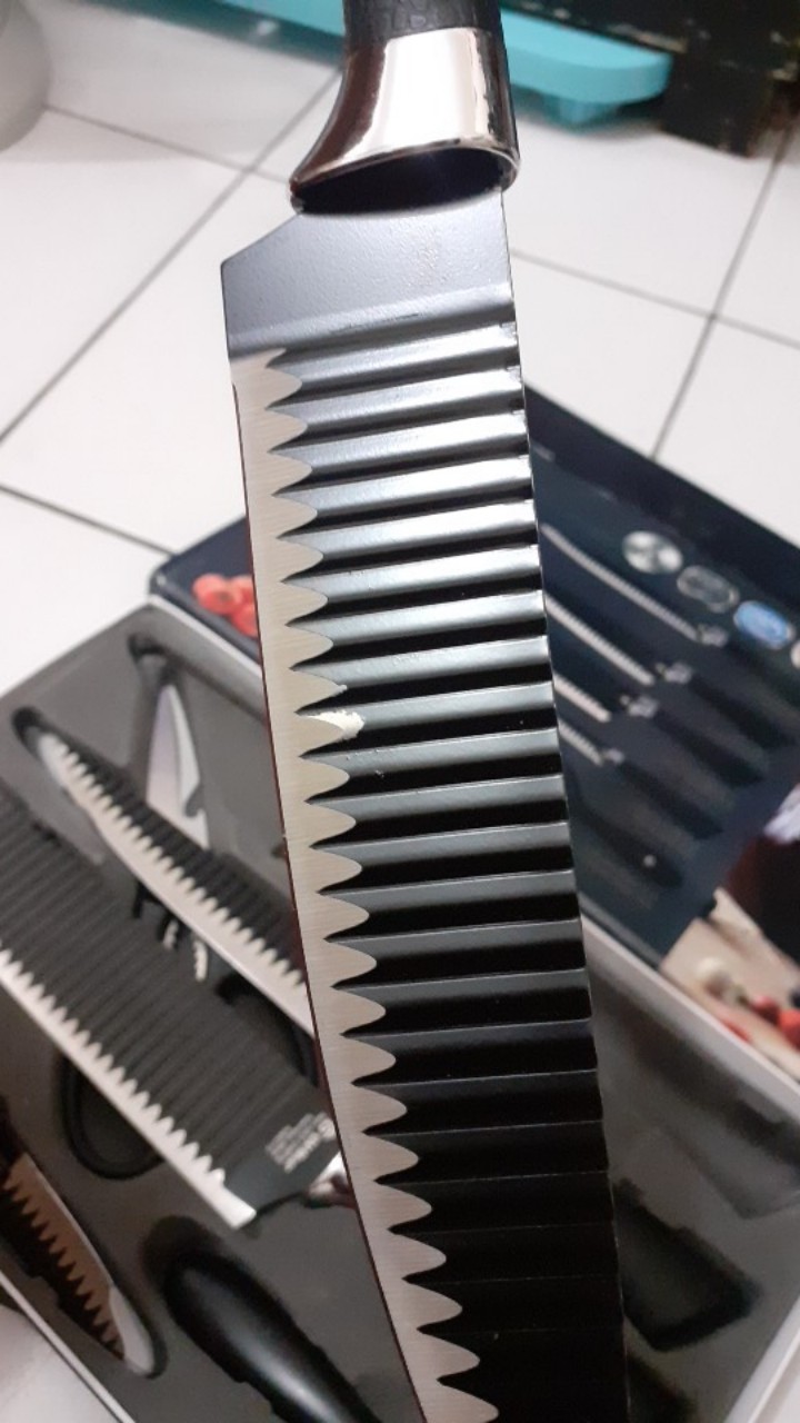 Gm Bear Pisau Dapur Hitam Set 6pcs 1110 - Kitchen Knife Black