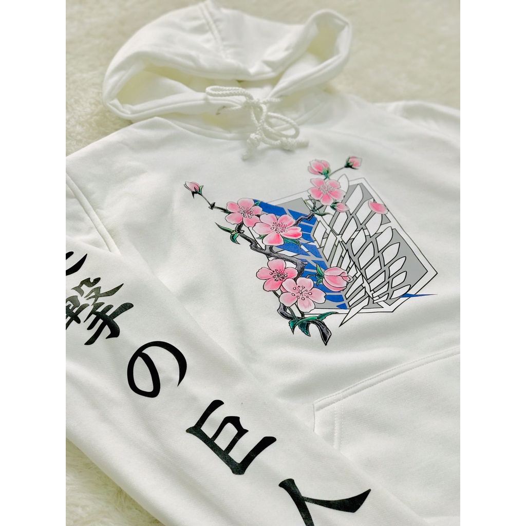 Hoodie Attack on Titan Flowers Harajuku Unisex