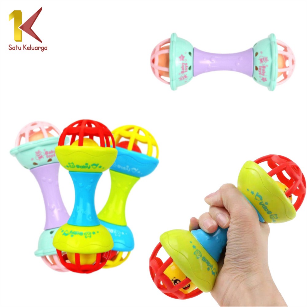 Satu Keluarga Mainan Bayi Rattle Stick M11 Baby Soft Teether Gigitan Bayi BPA Free / Maenan Kerincin