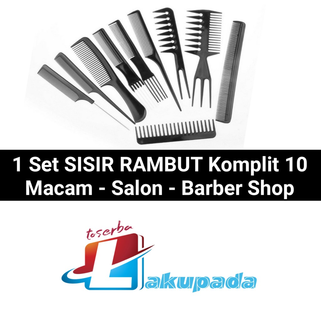 1 Set Sisir Rambut 10 in 1 - Salon - Barber