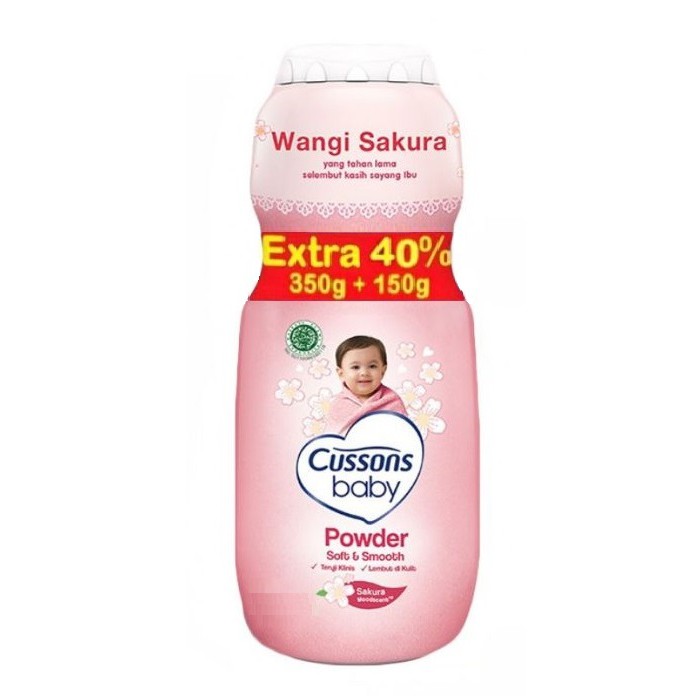 Cussons Baby Powder Pink/Bedak Bayi 350+150 gr