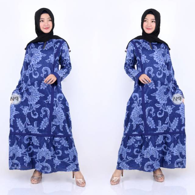 Swastika Gamis Batik Prada New Ori By svj Dress Sanwash Muslim Hijab