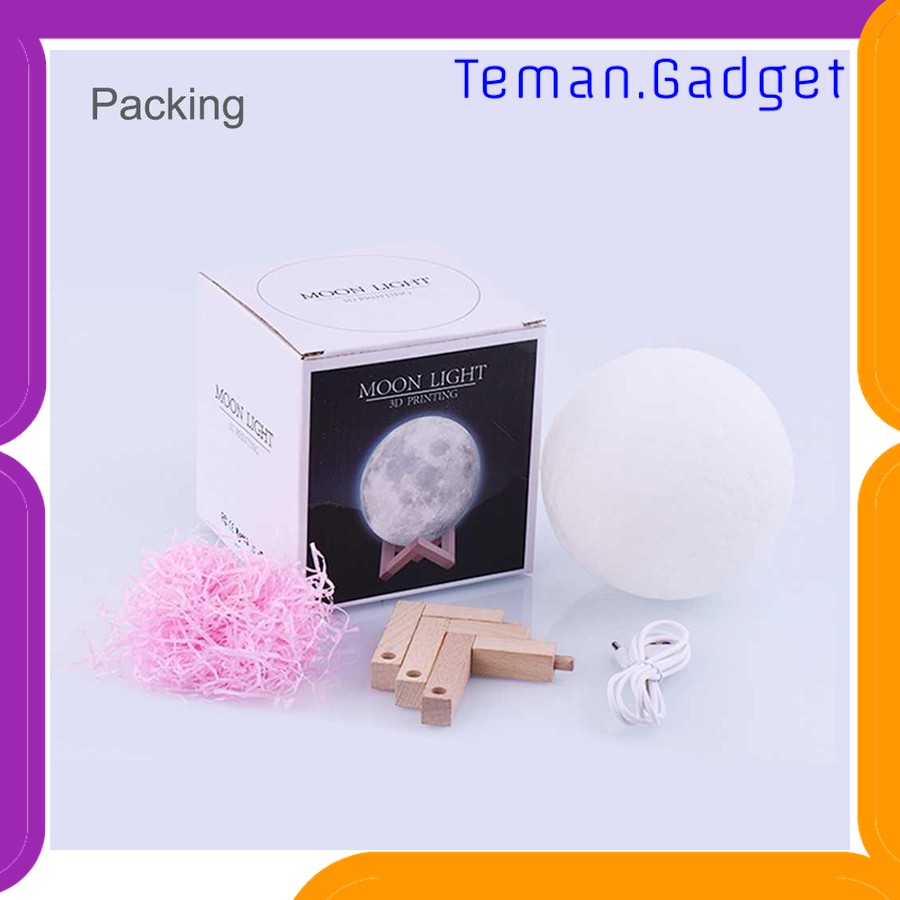 TG-DG218 TaffLED Lampu Tidur 3D Printed Moon Night Light Lamp 12 cm - ROX-05