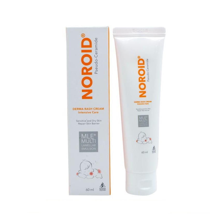 Noroid Derma Rash Cream 60ml Original / Krim Kulit Kering Sensitive Bayi BPOM Aman