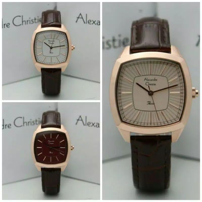 Alexandre Christie Wanita Ac 2884 Stainless Steel Leather/Garansi Resmi 1 Tahun
