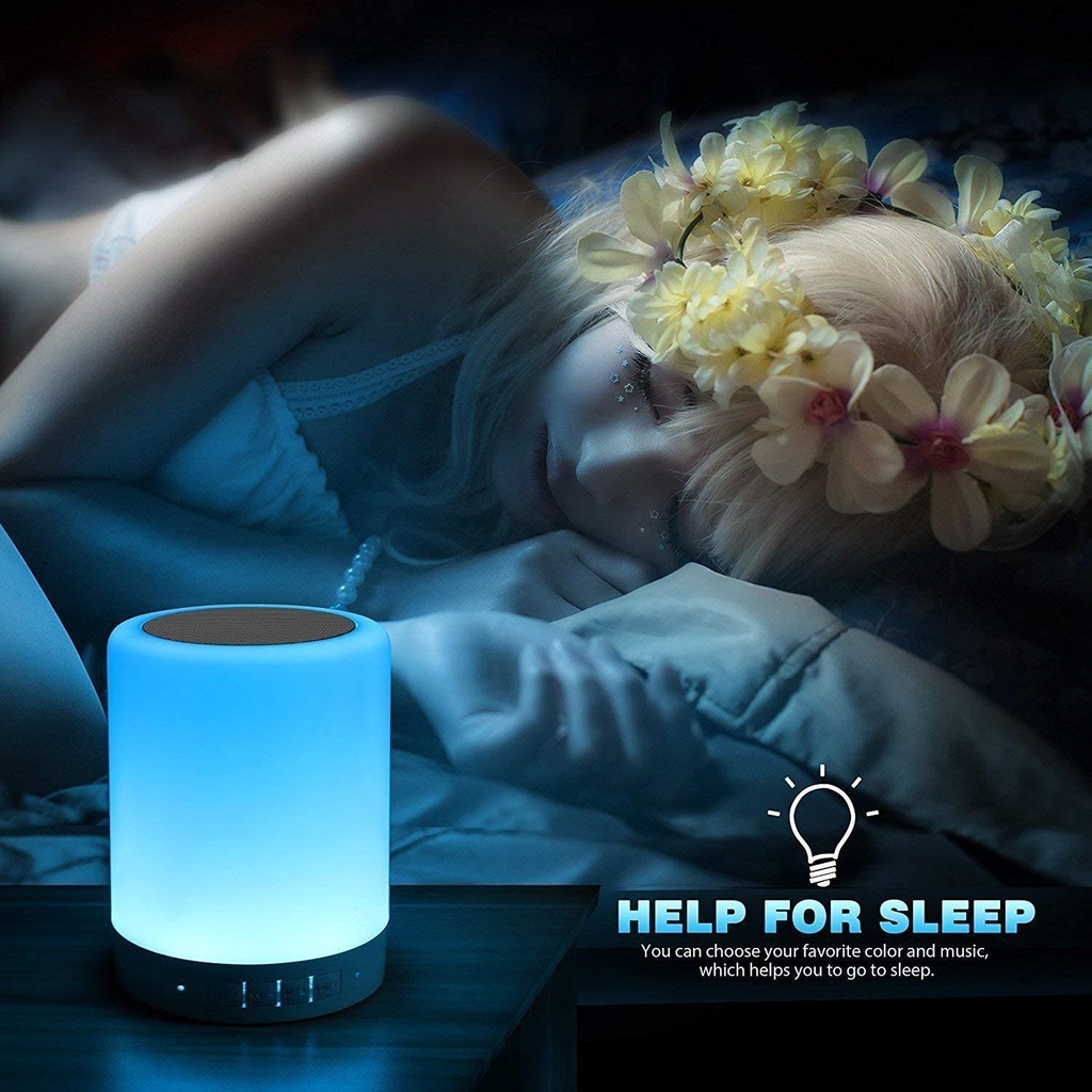 Speaker Bluetooh Lampu Tidur Led CL-671 CL671 Touch RGB Speaker Lampu LED Smart Touch Lamp Speaker Lampu Tidur 8mode LED