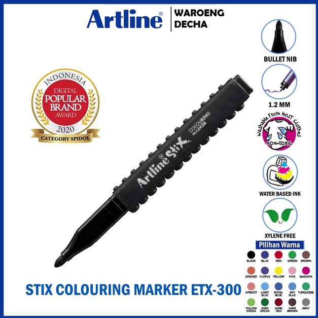 

SPIDOL BERWARNA ARTLINE Spidol Stix Colouring Marker ETX-300