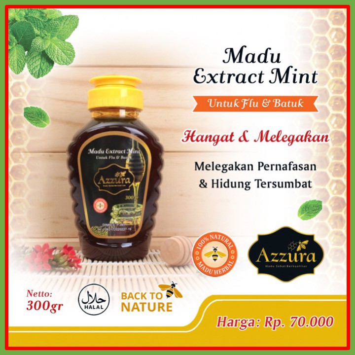 

Madu Asli Azzura Extract Mint Madu Murni