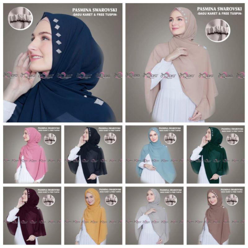 PROMO MANTUL SALE! Pashmina Swarovski Free Tuspin Original Dqiara  Hijab