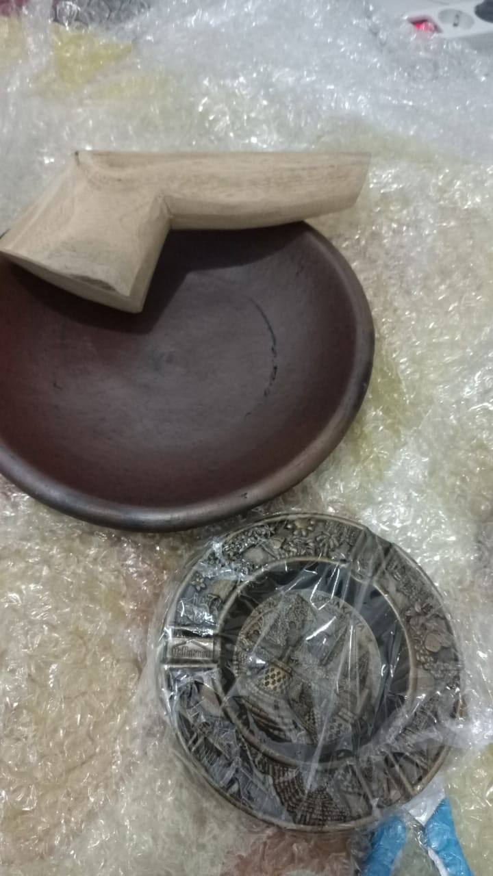 Asbak Jogja Relief Prambanan Borobudur Tugu Kraton 12x12x2 Fiberglass