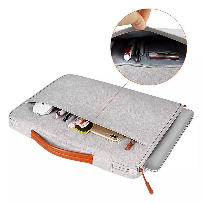 Tas Laptop Macbook Softcase Sleve Nylon Leather Strap 11 12 13 14 15  inch