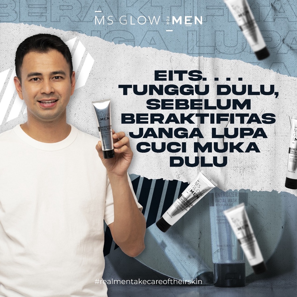 FACIAL WASH ENERGIZER MS GLOW MEN FACIAL WASH / FACIAL WASH MS GLOW MEN BPOM / JUALANJUALANKU.ID