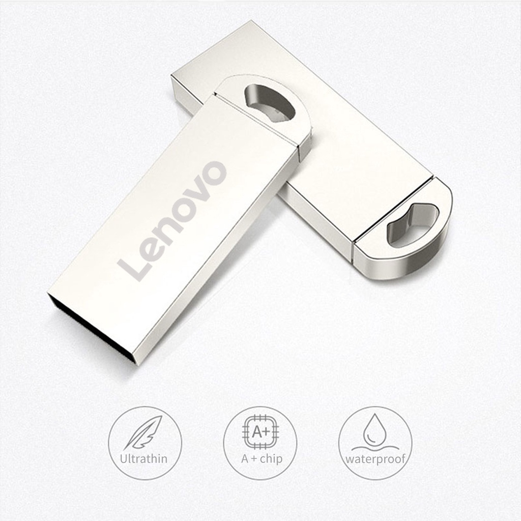 Flashdisk USB Mini Plug and Play 4 / 8 / 16 / 32 / 64 / 128GB Bahan Metal Untuk Komputer Lenovo