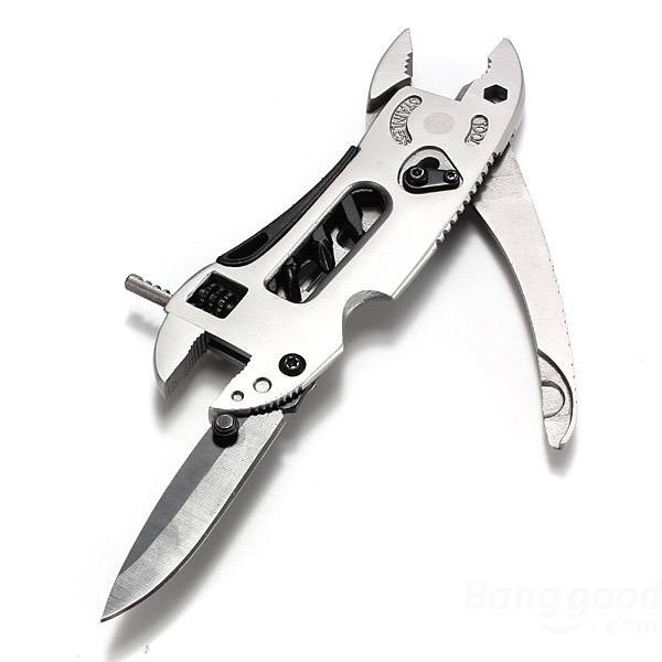 BAYAR DI TEMPAT Kunci Pas Swiss Army Pocket Knife Wrench Plier EDC Multifungsi Stainless Steel MPG05