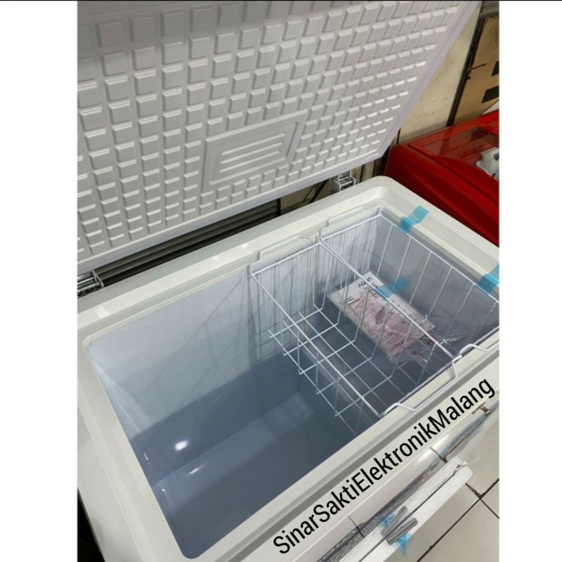 Chest Freezer Box Aqua 150 Liter AQF 160 AQF160 (W) Kotak Pembeku Listrik Termurah Malang