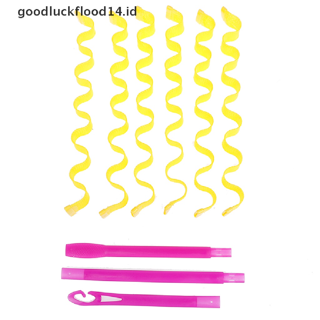 [OOID] 12Pcs Portable Magic Long Hair Curlers Curl Maker Rollers Spiral Leverage Former ID