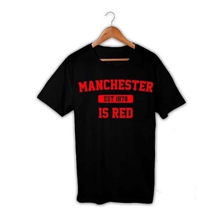 Kaos Tshirt Baju Combed 30S Distro MU Manchester United Is Red 1878