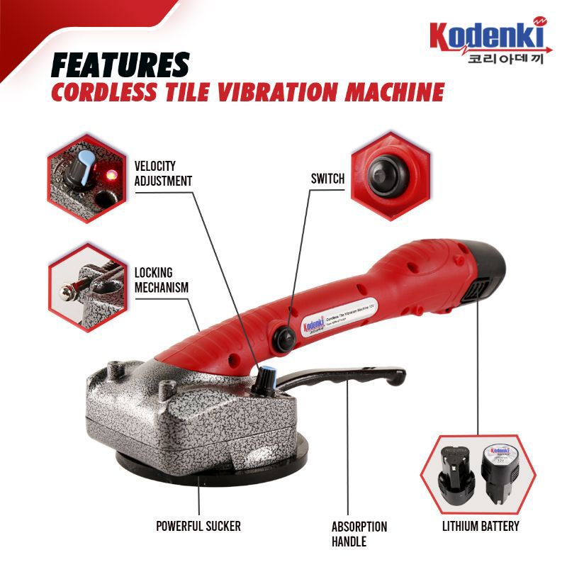Mesin Perata Keramik Getar Alat Mesin Kop Keramik Granit Cordless
