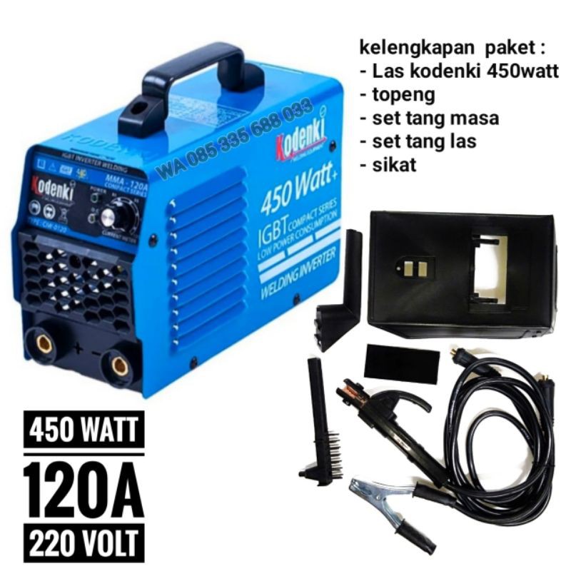 Jual Mesin Las Listrik 450 Wat Kodenki 120a Travo Mma Igbt Inverter