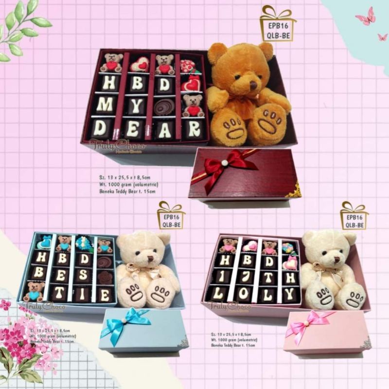 

hadiah ulang tahun teman, saudara, pacar coklat trulychoco EPB16