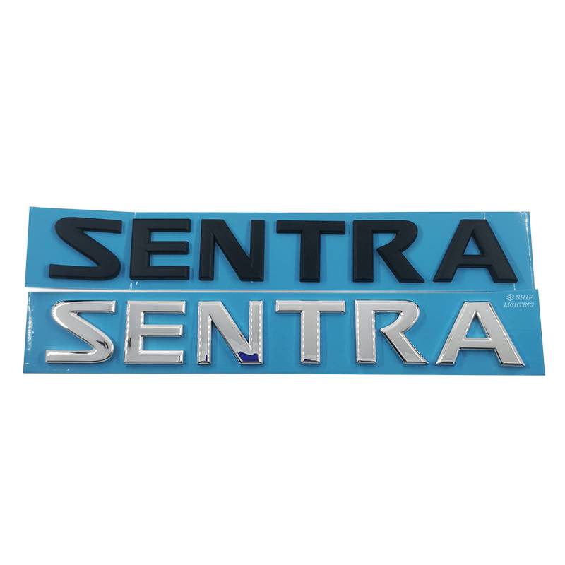 1 x ABS Chrome Black SENTRA Letter Car Auto Rear Trunk Emblem Sticker Badge Decal Replacement For NISSAN SENTRA