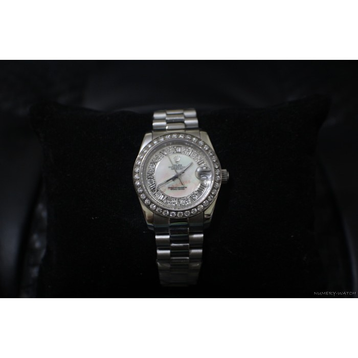 Jam Tangan Rolex Silver Date Just Oyster Perpetual Size M