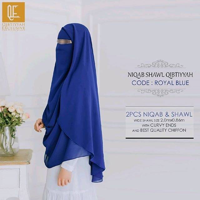 Niqab Shawl Qibtiyyah Royal Blue