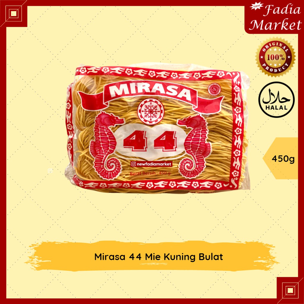 

Mirasa 44 Mie Kuning Panjang/Bulat 450g