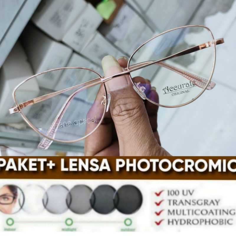 Kacamata paket lensa photocromic|frame lensa bluecromic (5003)