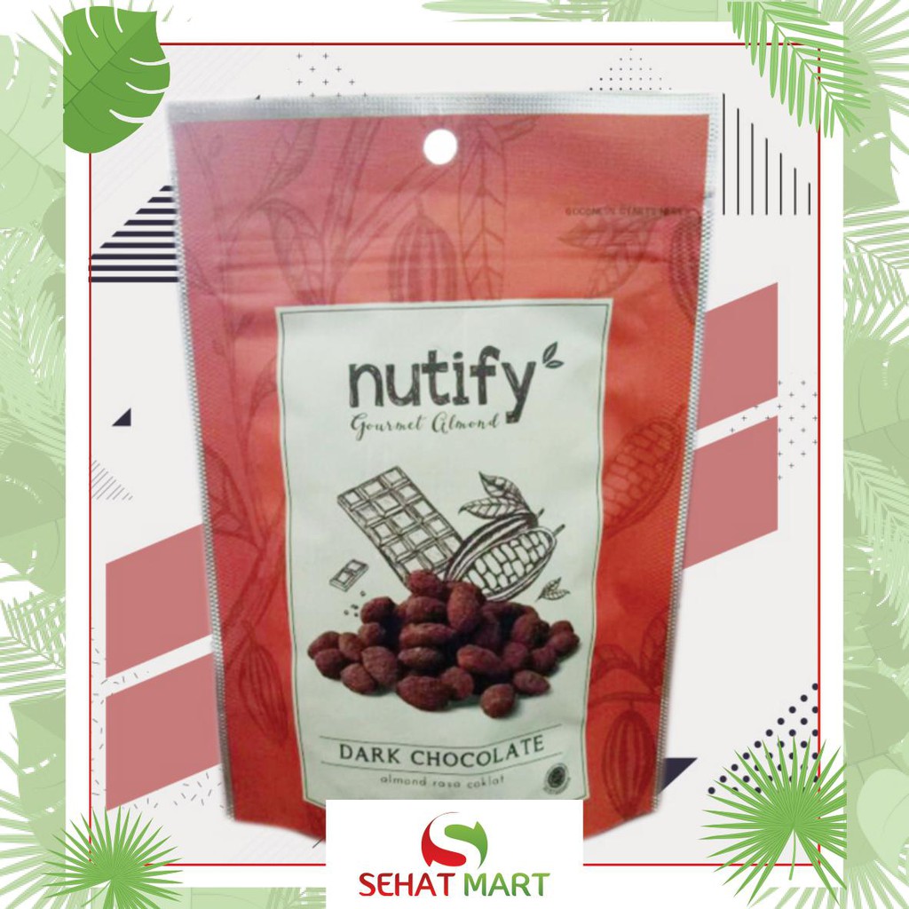 

Nutify - Gourmet Almond Dark Chocolate / Cokelat Hitam 50gr