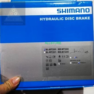 Rem Hydraulic hidrolik Shimano MT200 Brake Set Shimano Original Asli Sepeda MTB Lipat